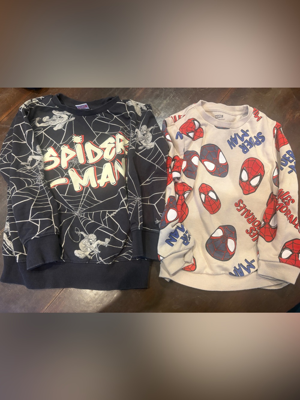 Marvel Spider-Man Kids Sweatshirts - Black and White with Red Accents